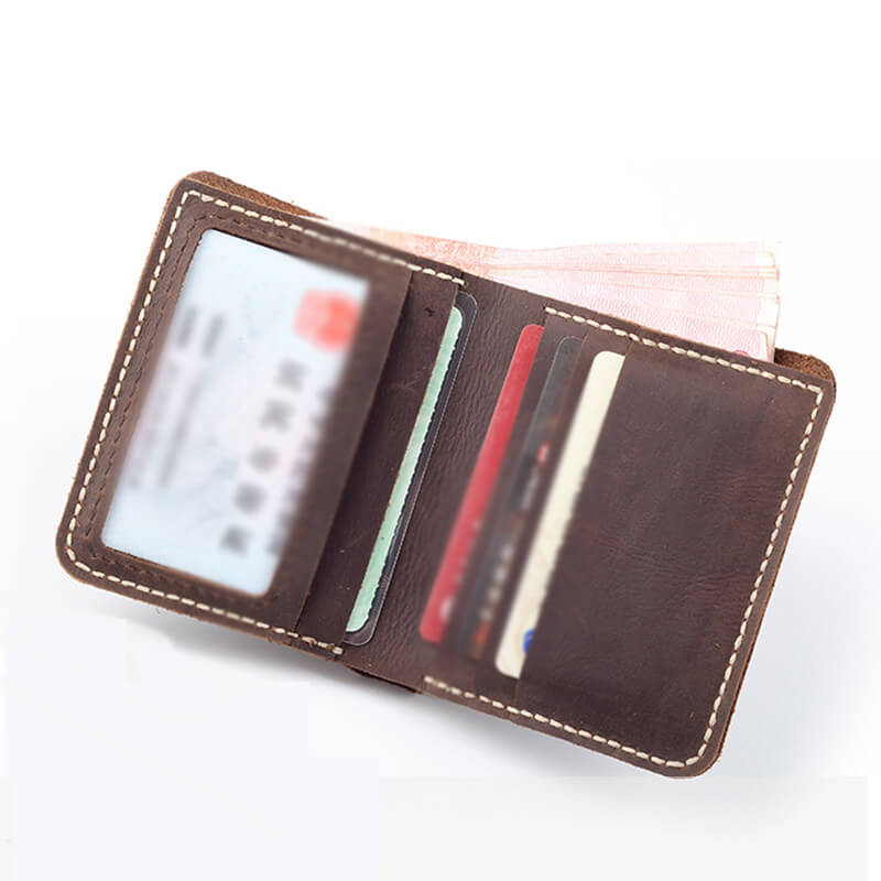 Slim Vertical Wallet Crazy Horse Leather DIY Kit – Babylon Leather