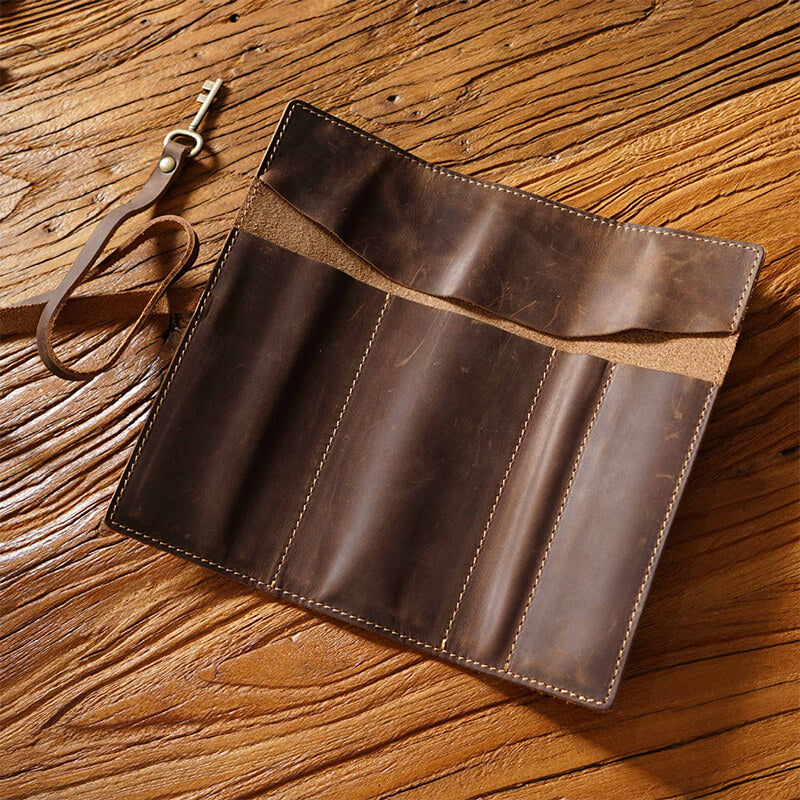 Leather Pen Roll Wrap 4-Slot – Babylon Leather