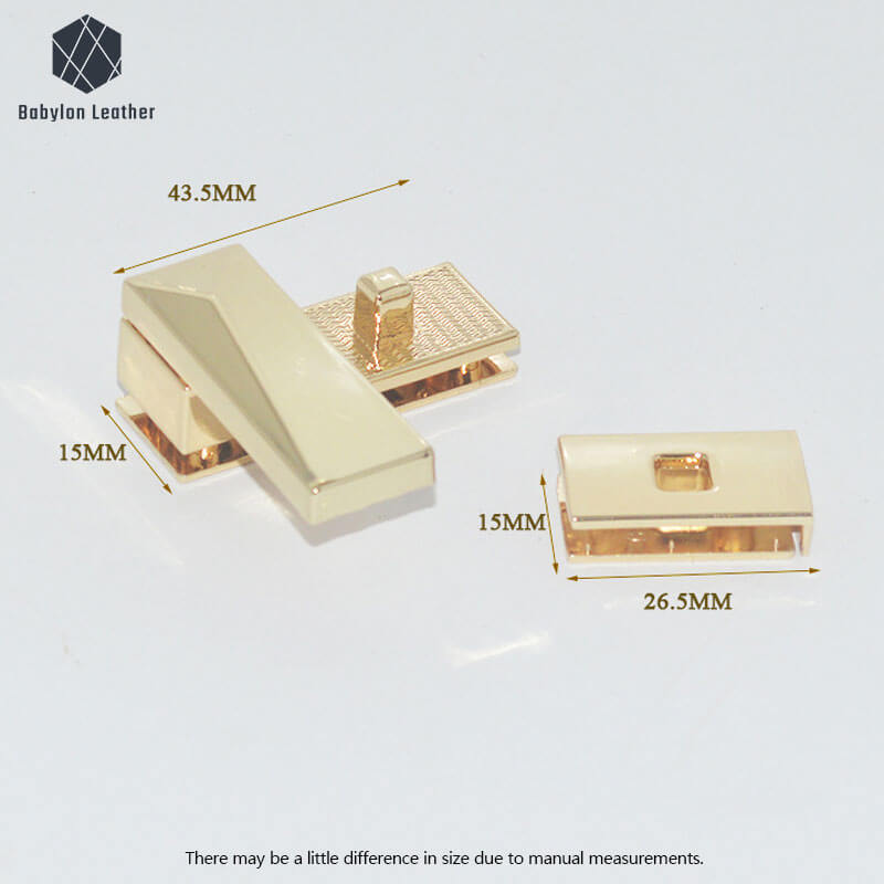 Square Rotating Fashion Bag Lock Twist Lock