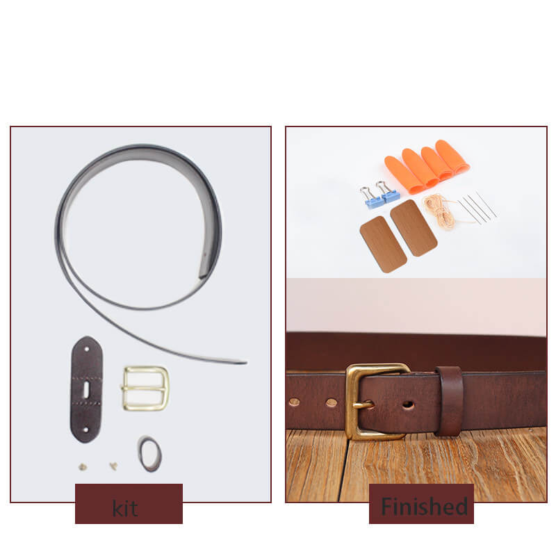 Men's Workwear Belt Veg Tanned Leather DIY Kit – Babylon Leather