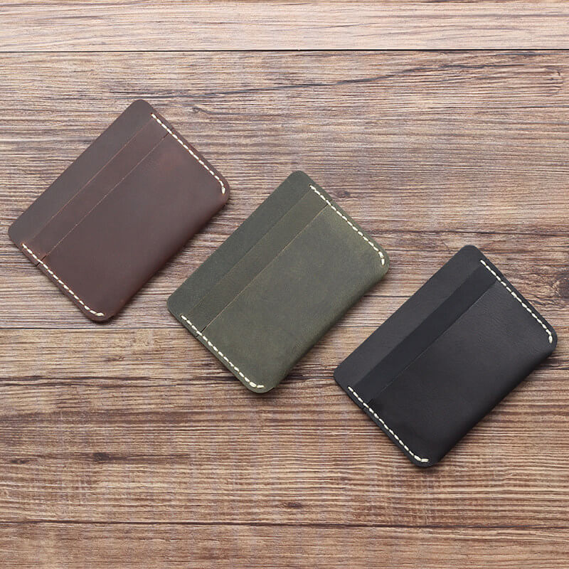 Ultra-Thin Card Wallet Crazy Horse Leather DIY Kit – Babylon Leather