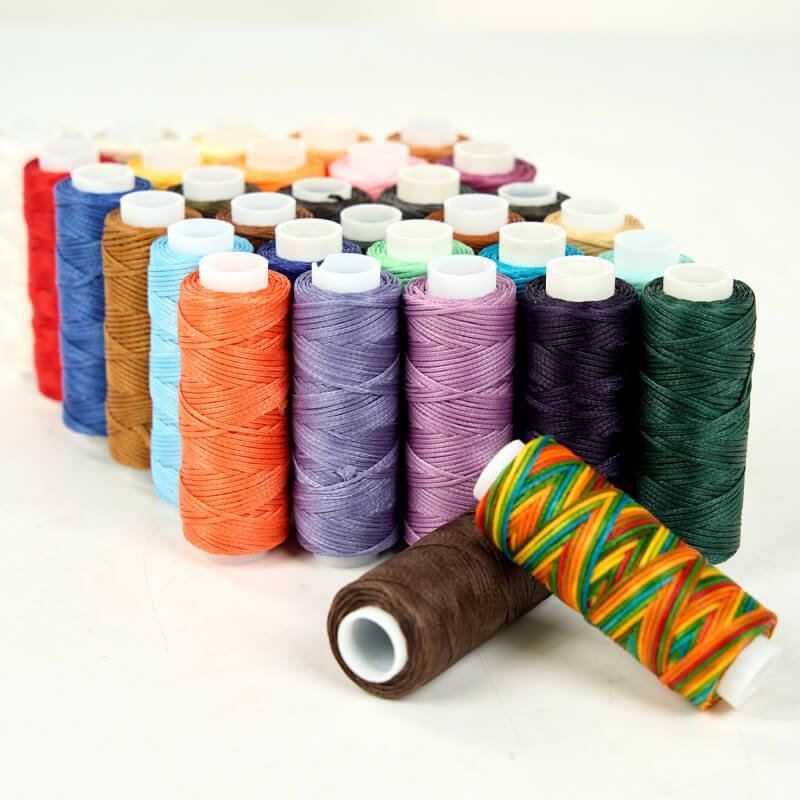 0.8mm Flat Waxed Thread for Leathercraft Hand Stitching - Babylon Leather - Babylon LeatherBabylon LeatherPP32-White-12m