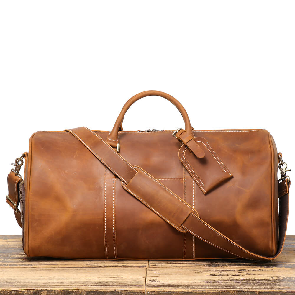 Vintage Top-Grain Leather Travel Duffel Bag – Babylon Leather