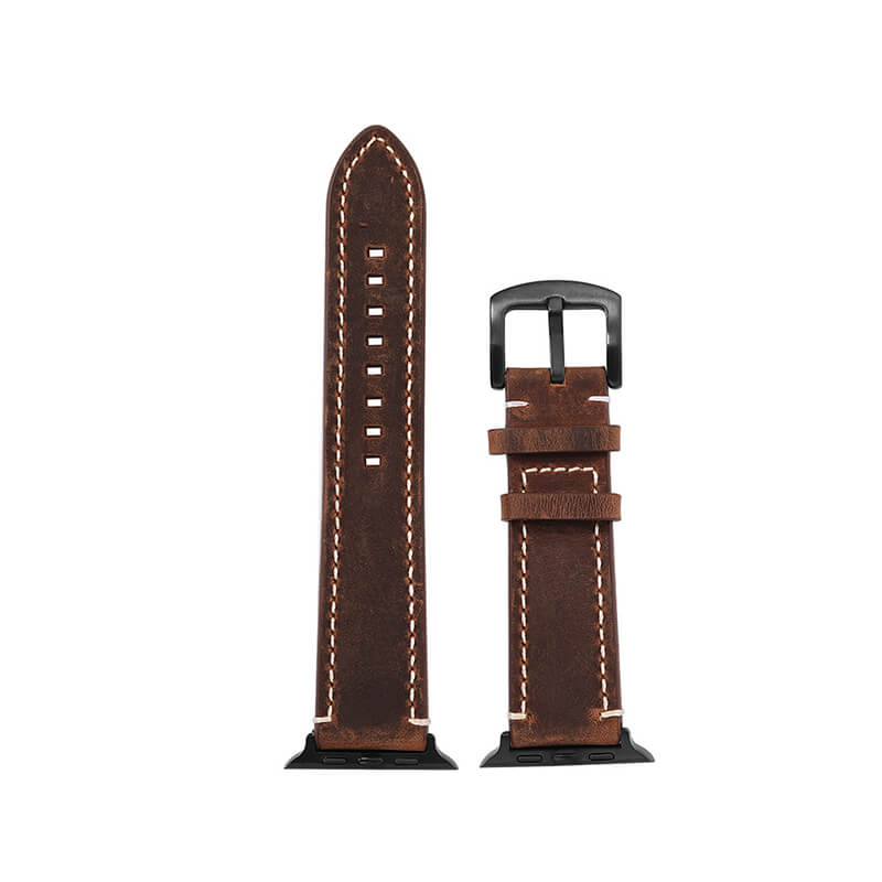 Crazy Horse Leather Band for Apple Watch Series 1–6, 38/40mm and 42/44mm – Babylon Leather