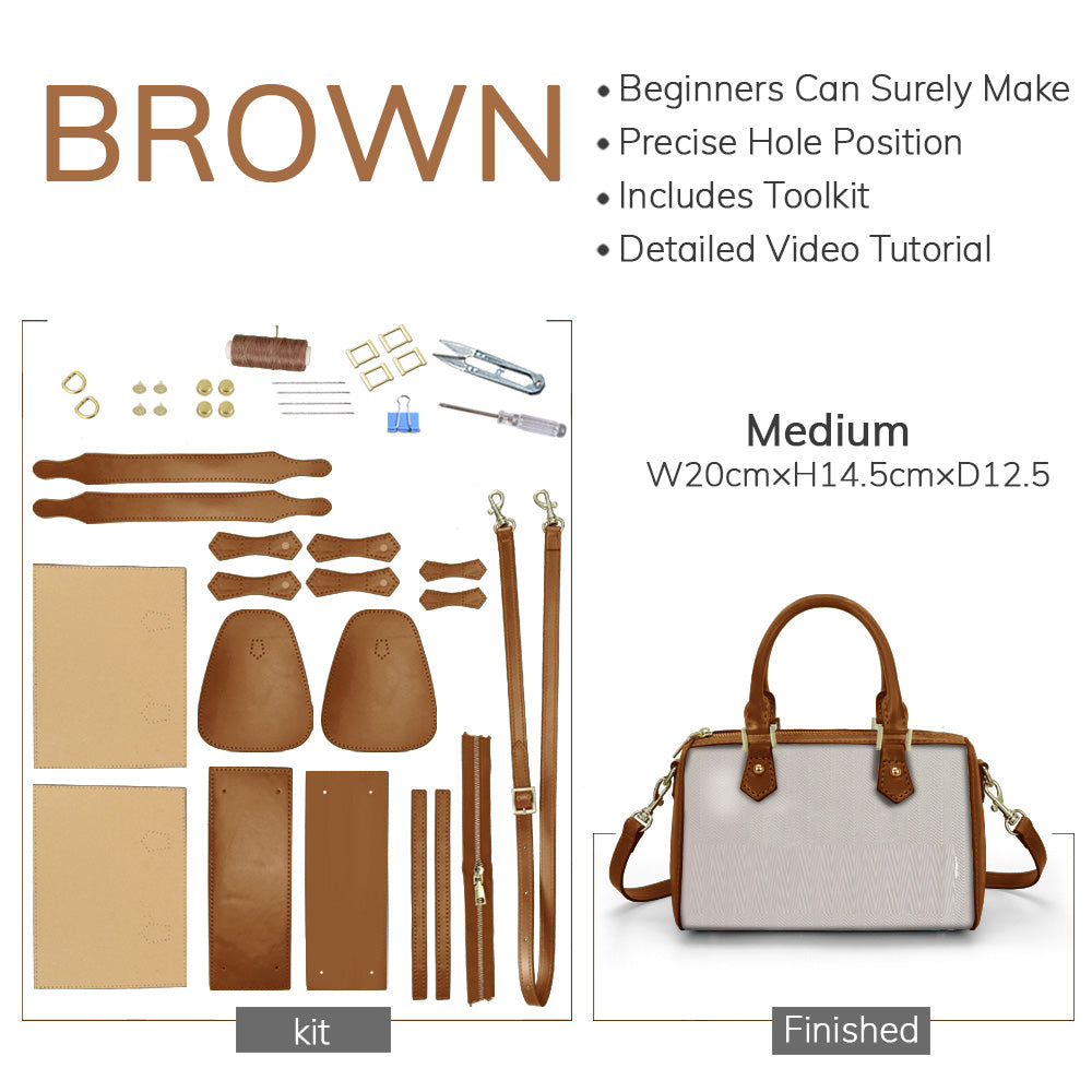 DIY-Set für eine individuell gestaltbare Boston-Tasche – Babylon Leather