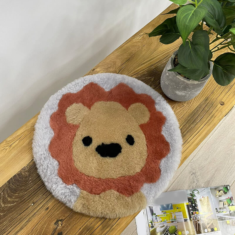 Animal-Shaped Sheepskin Seat Cushion - Babylon Leather