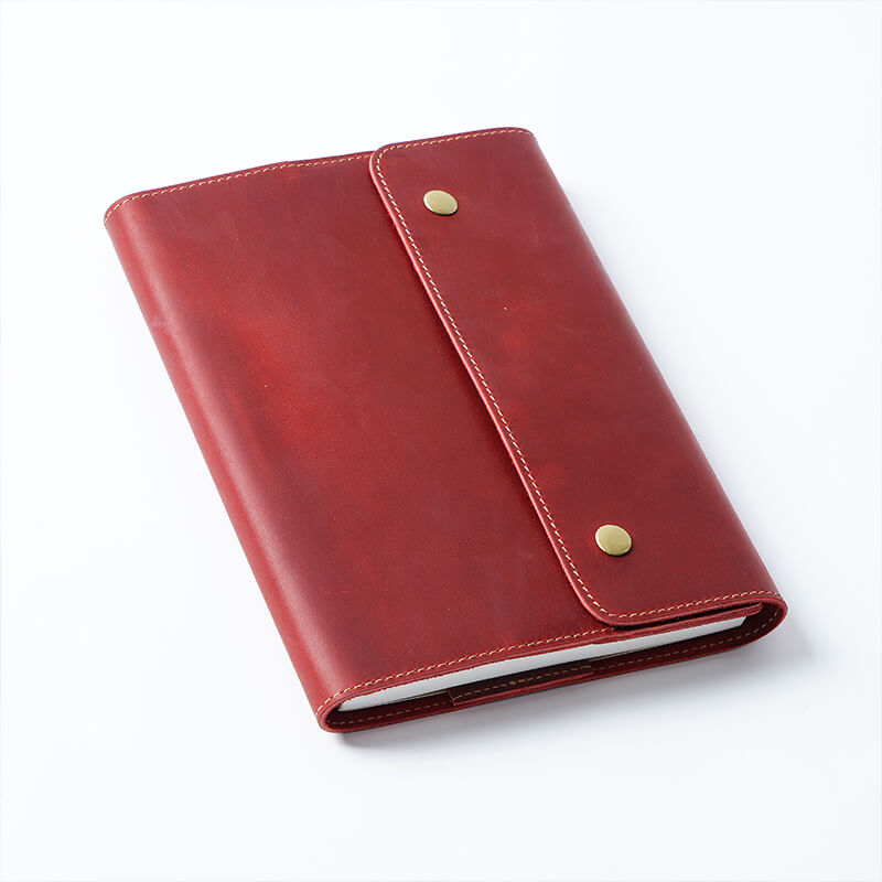 Crazy Horse Leather Snap Closure Notebook Cover A5 – Babylon Leather