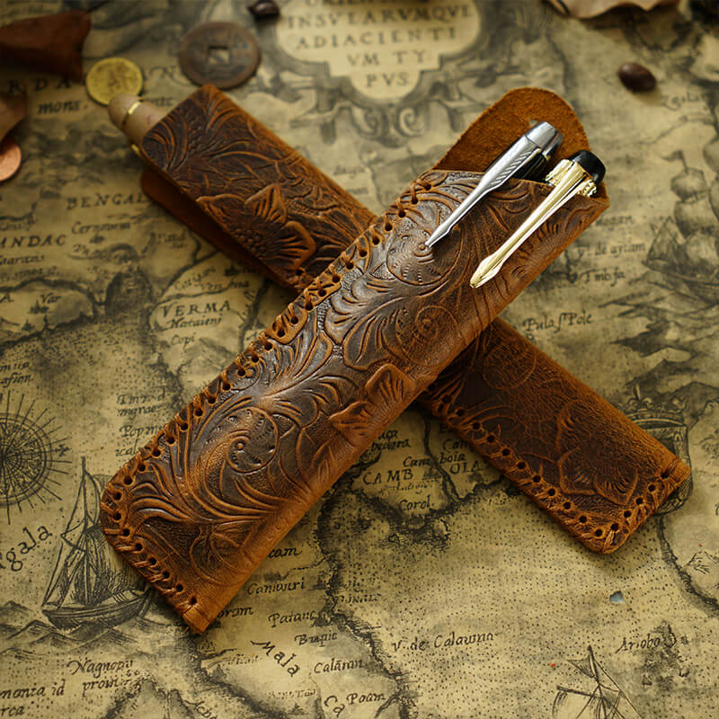 Vintage Single Pen Sleeve – Babylon Leather