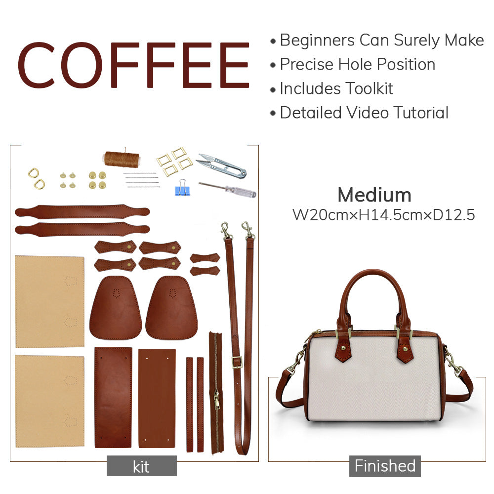 DIY-Set für eine individuell gestaltbare Boston-Tasche – Babylon Leather