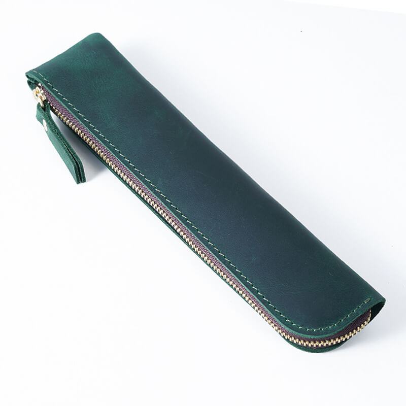 Slim Zip Leather Pencil Case – Babylon Leather