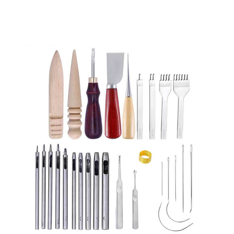 23-Piece Leather Craft Tool Set with Stitching Tools - Babylon Leather - Babylon LeatherBabylon LeatherXH80-Sets (23Pcs)