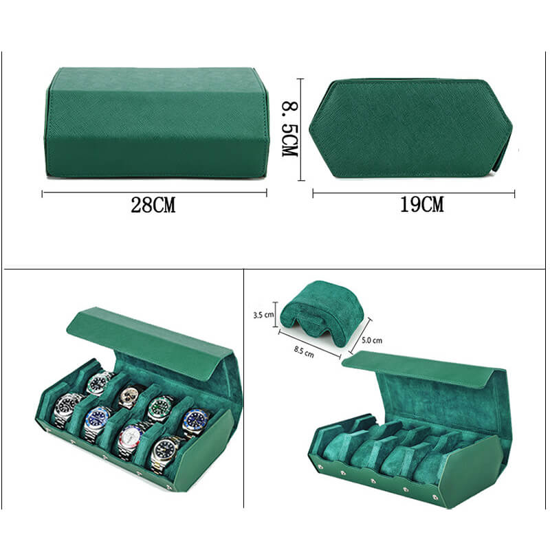 Saffiano Leather Watch Storage Case 8 Slots – Babylon Leather