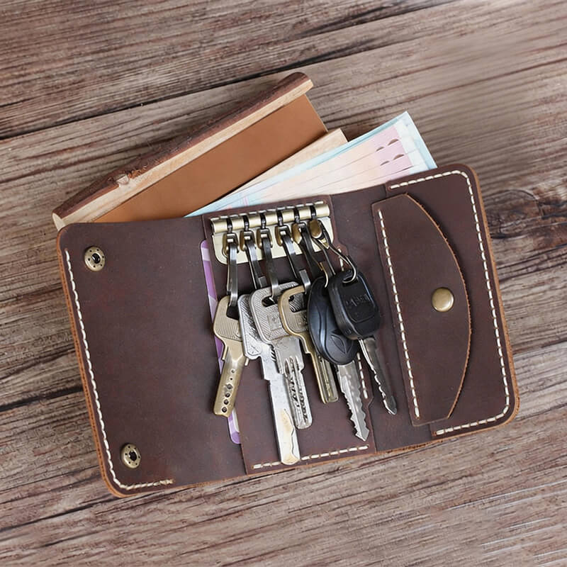 Belt-Loop Key Wallet Crazy Horse Leather DIY Kit – Babylon Leather