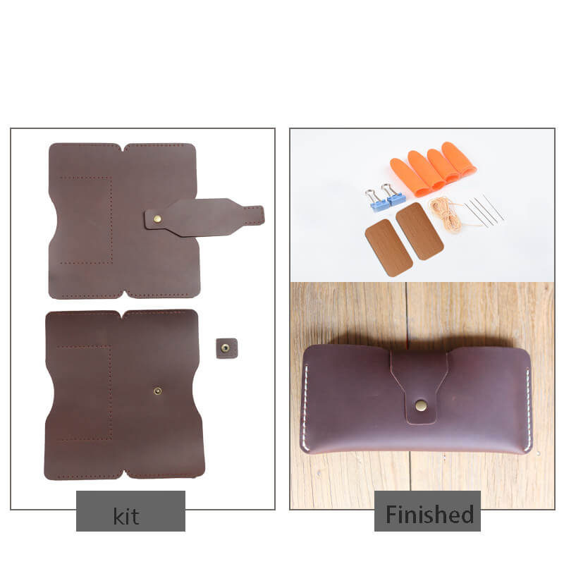 Strap Long Phone Wallet Crazy Horse Leather DIY Kit – Babylon Leather