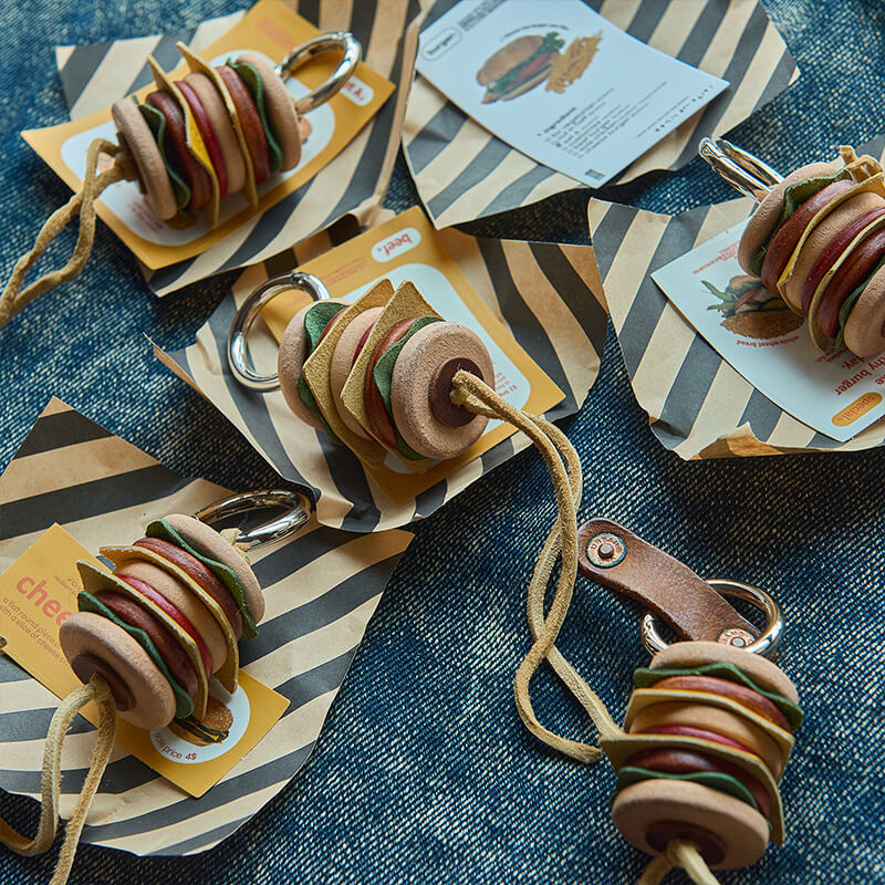 Leather Burger Bag Charm – Babylon Leather