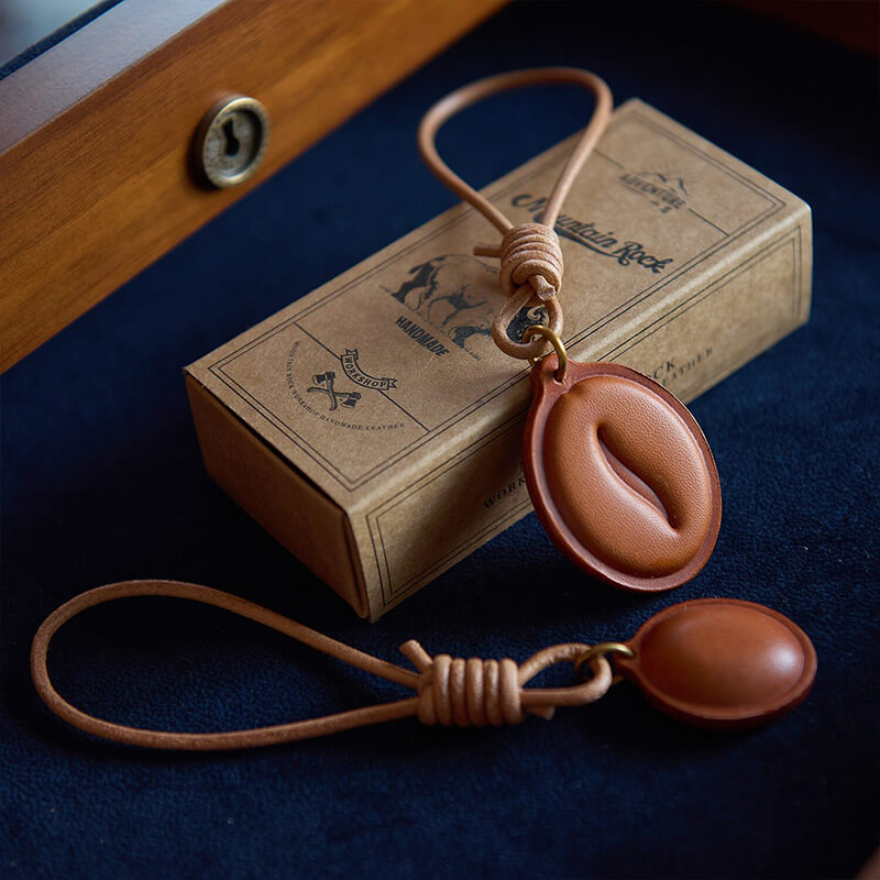 Coffee Bean Leather Bag Charm – Babylon Leather