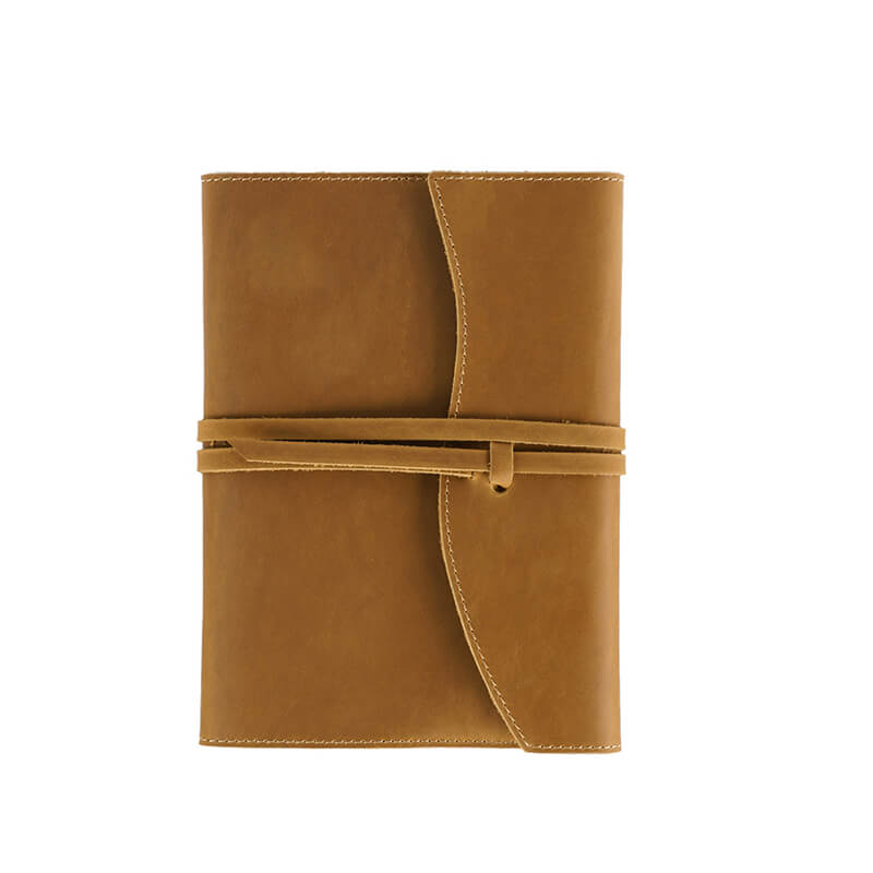Crazy Horse Leather Notebook Cover with Elastic Strap A5 and A6 – Babylon Leather