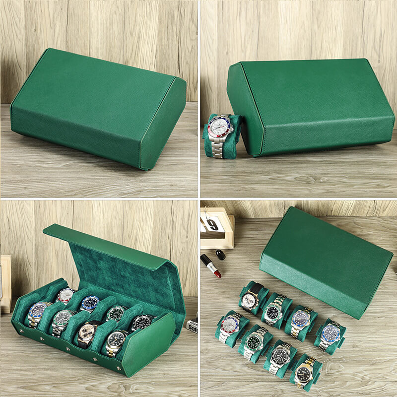 Saffiano Leather Watch Storage Case 8 Slots – Babylon Leather