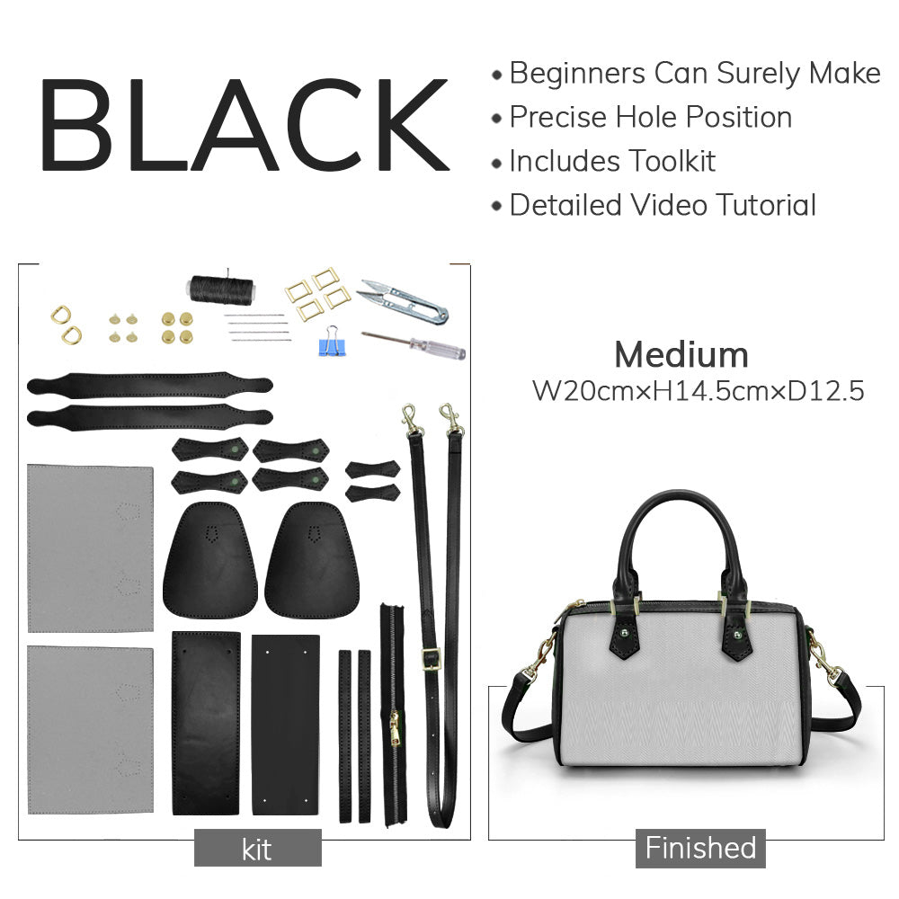 DIY-Set für eine individuell gestaltbare Boston-Tasche – Babylon Leather