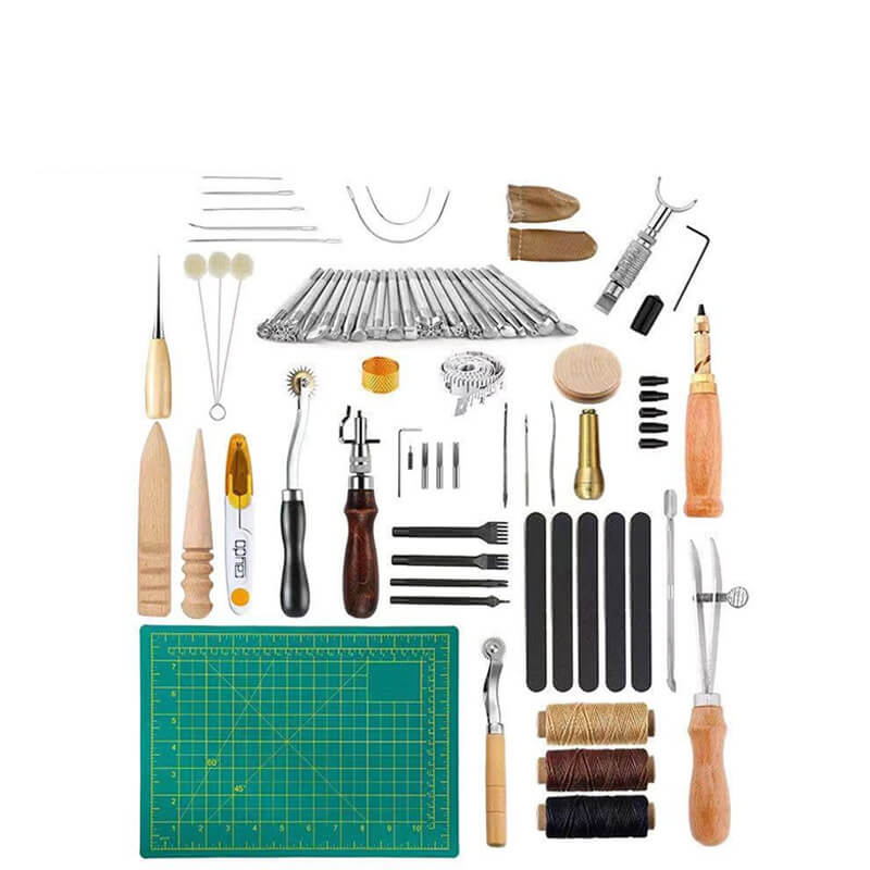 50-Piece Leather Carving and Hand Sewing Tool Kit - Babylon Leather - Babylon LeatherBabylon LeatherXH83-Sets (50Pcs)