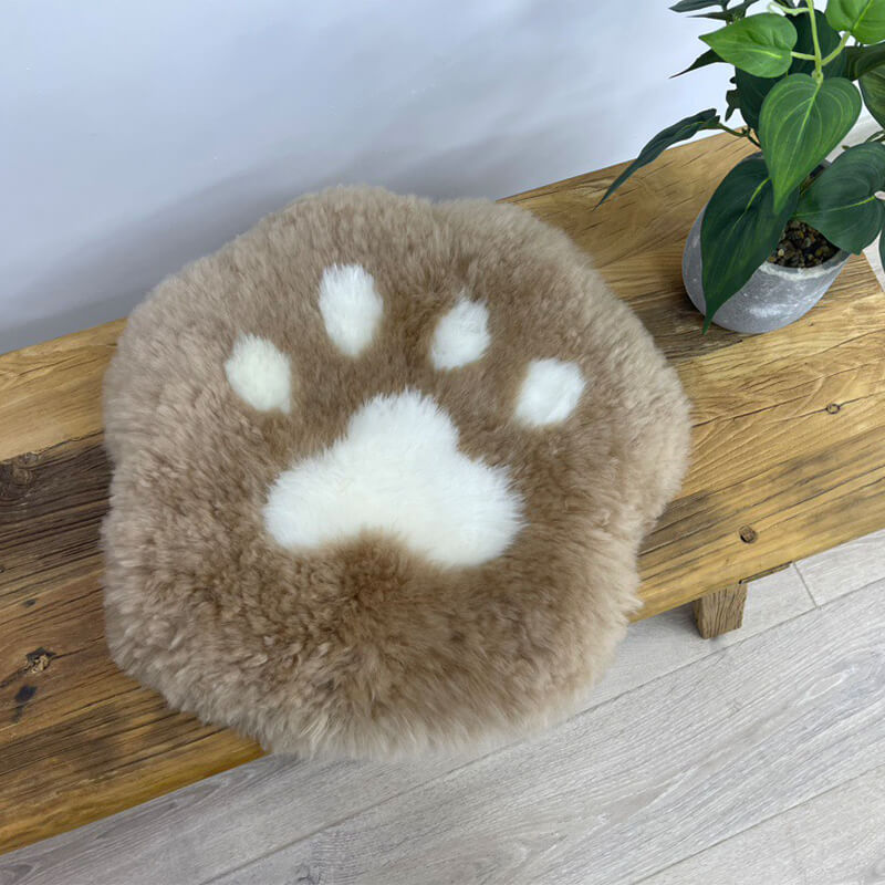 Cat Paw Sheepskin Seat Cushion - Babylon Leather