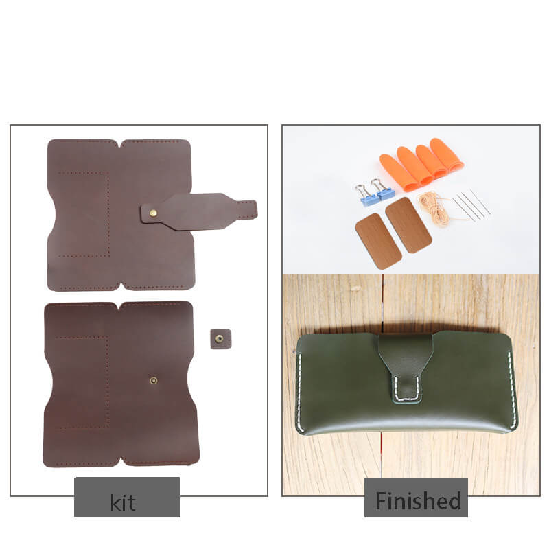 Strap Long Phone Wallet Crazy Horse Leather DIY Kit – Babylon Leather