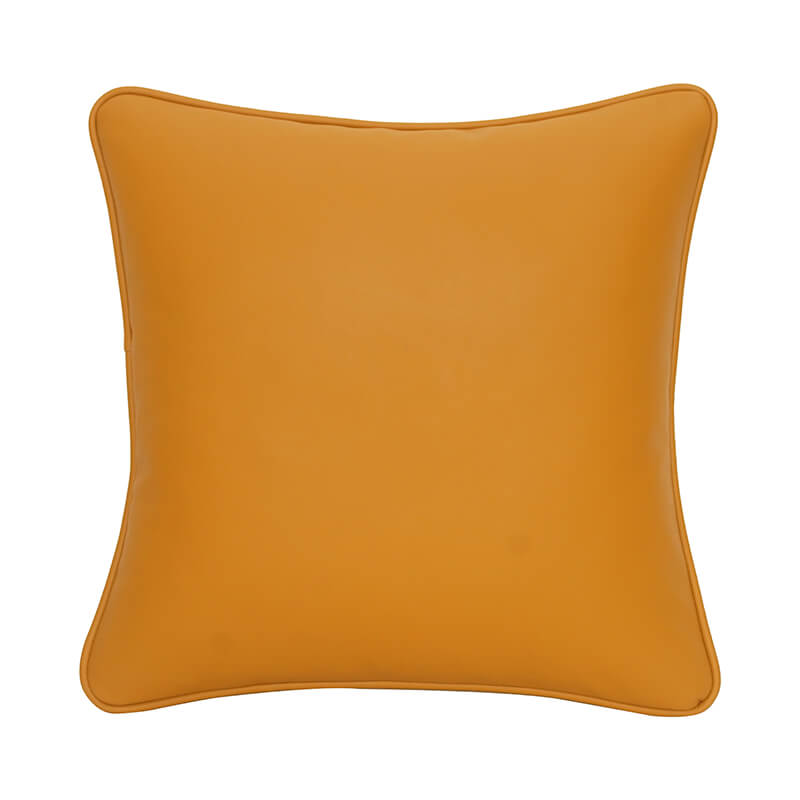 Classic Top Grain Cowhide Leather Throw Pillow Cover