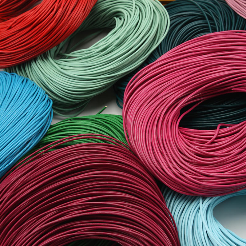 Cowhide Leather Round Cord 2mm Width 5m Roll Multi-Color – Babylon Leather