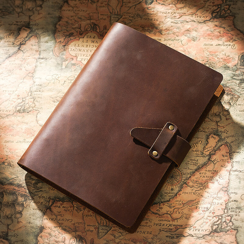 Vintage Crazy Horse Leather Ring Binder Journal A5 – Babylon Leather