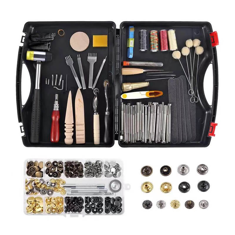 128-Piece Leather Craft Tool Kit for Hand Sewing - Babylon Leather