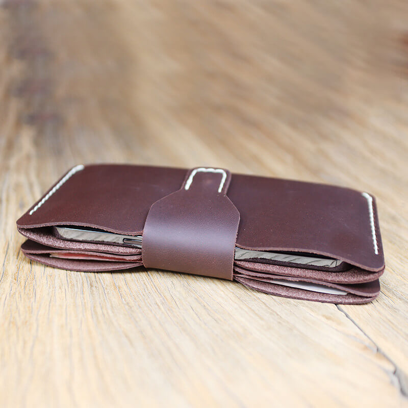Strap Long Phone Wallet Crazy Horse Leather DIY Kit – Babylon Leather