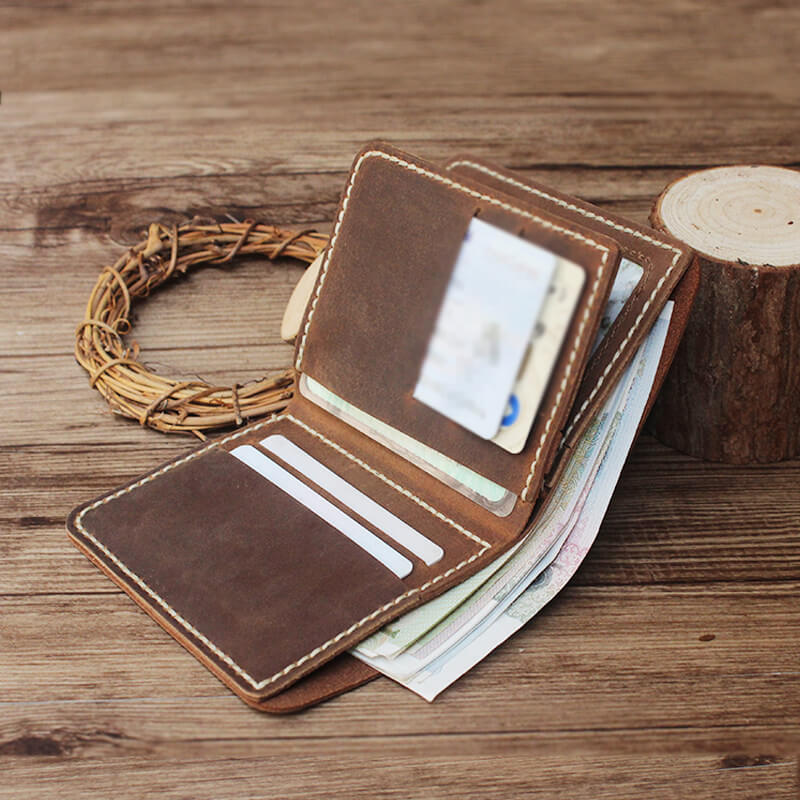 Trifold License Wallet Crazy Horse Leather DIY Kit – Babylon Leather