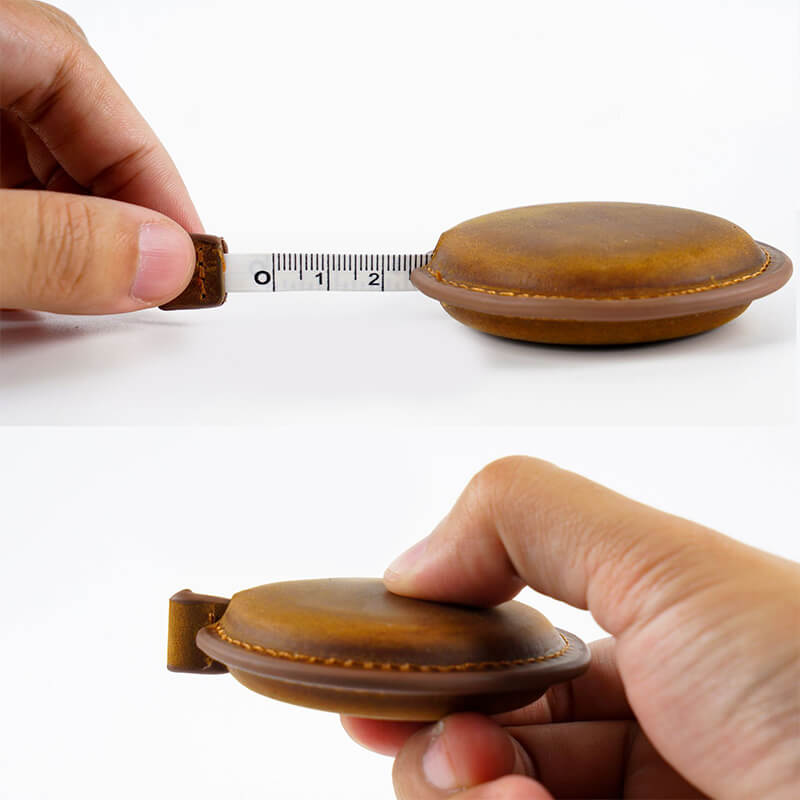 Vintage Leather Tape Measure Keychain – Babylon Leather