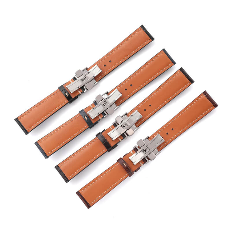 Bamboo-Textured Top Grain Leather Watch Strap – Babylon Leather
