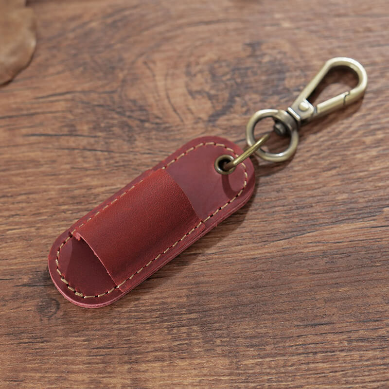 Pen Sleeve with Keychain Clip – Babylon Leather