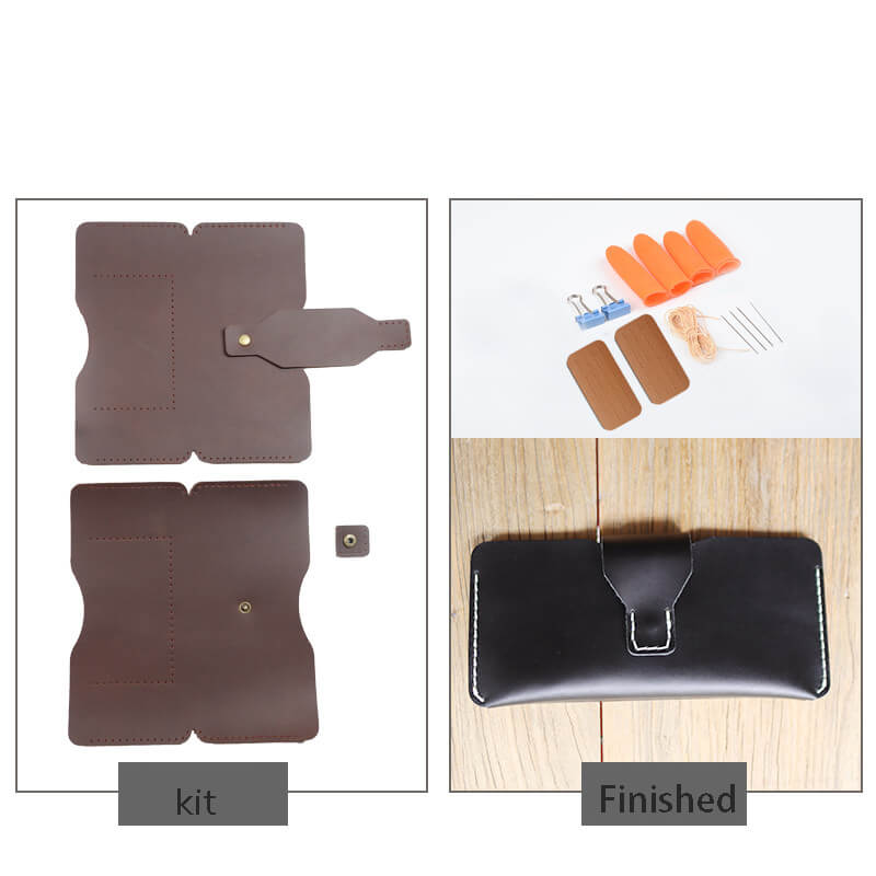 Strap Long Phone Wallet Crazy Horse Leather DIY Kit – Babylon Leather