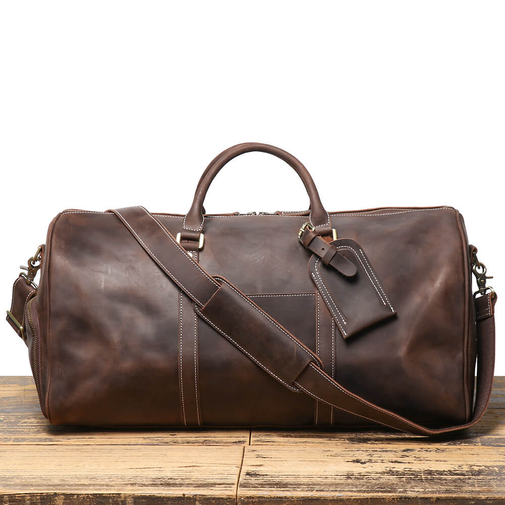 Vintage Top-Grain Leather Travel Duffel Bag – Babylon Leather