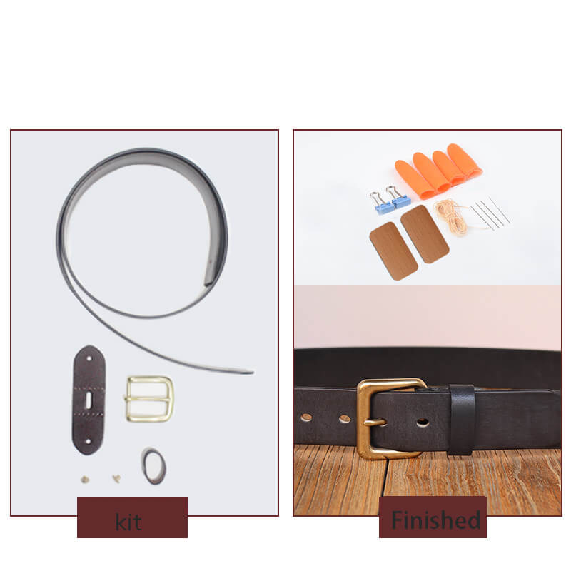 Men's Workwear Belt Veg Tanned Leather DIY Kit – Babylon Leather
