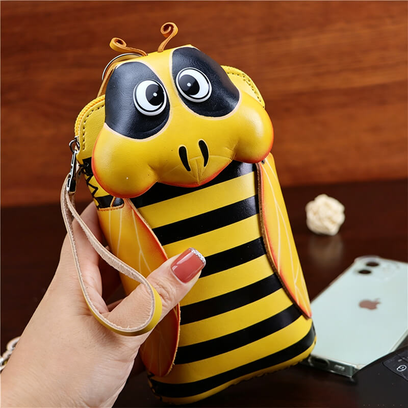 Cartoon Owl-Shaped Leather Phone Bag – Babylon Leather
