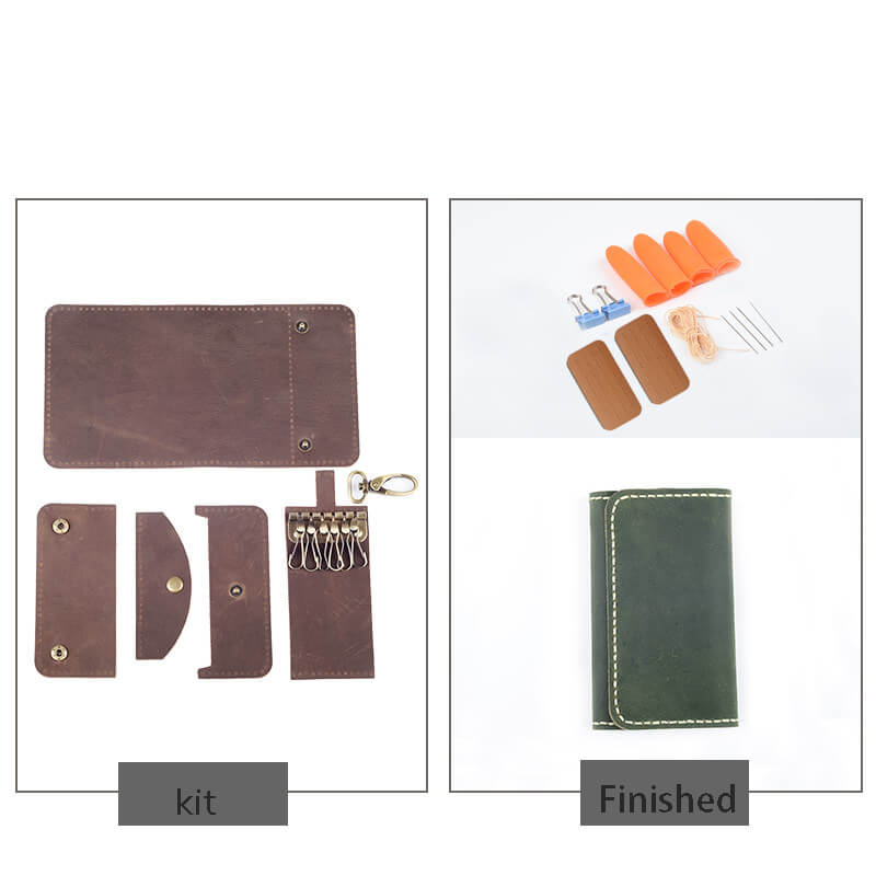 Men's Belt-Loop Key Case Crazy Horse Leather DIY Kit – Babylon Leather