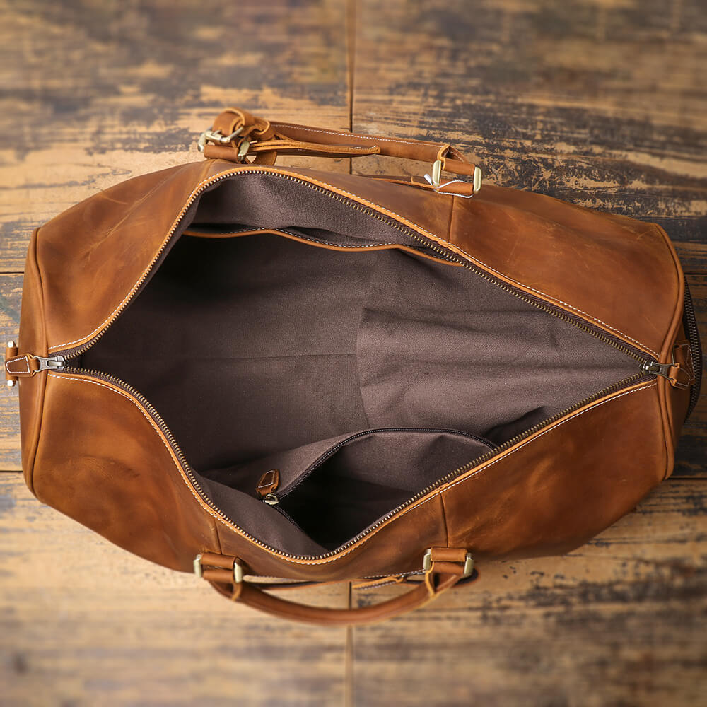 Vintage Top-Grain Leather Travel Duffel Bag – Babylon Leather