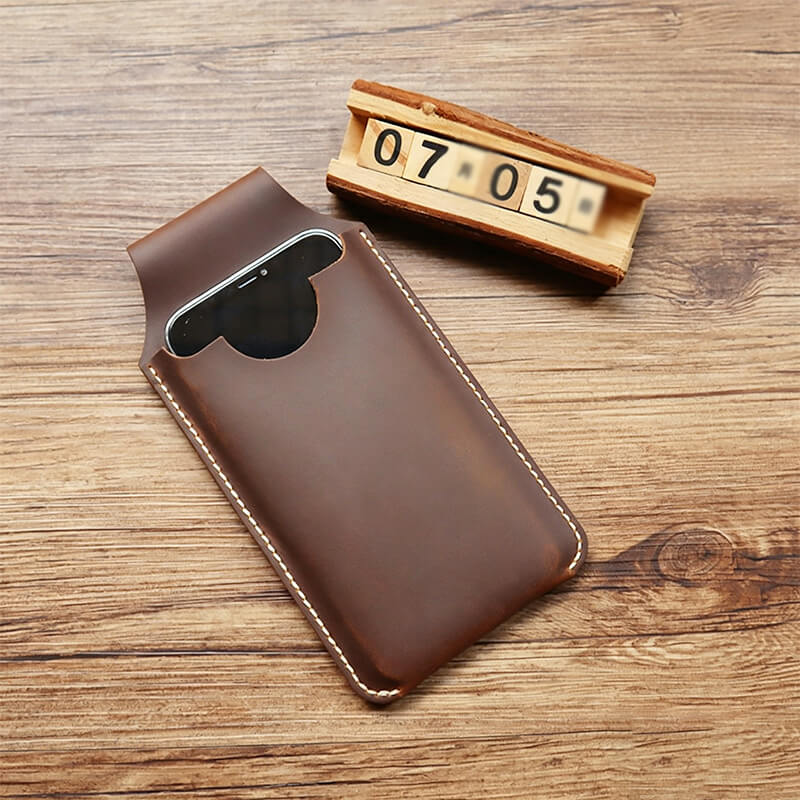 Men's Phone Holster Crazy Horse Leather DIY Kit – Babylon Leather