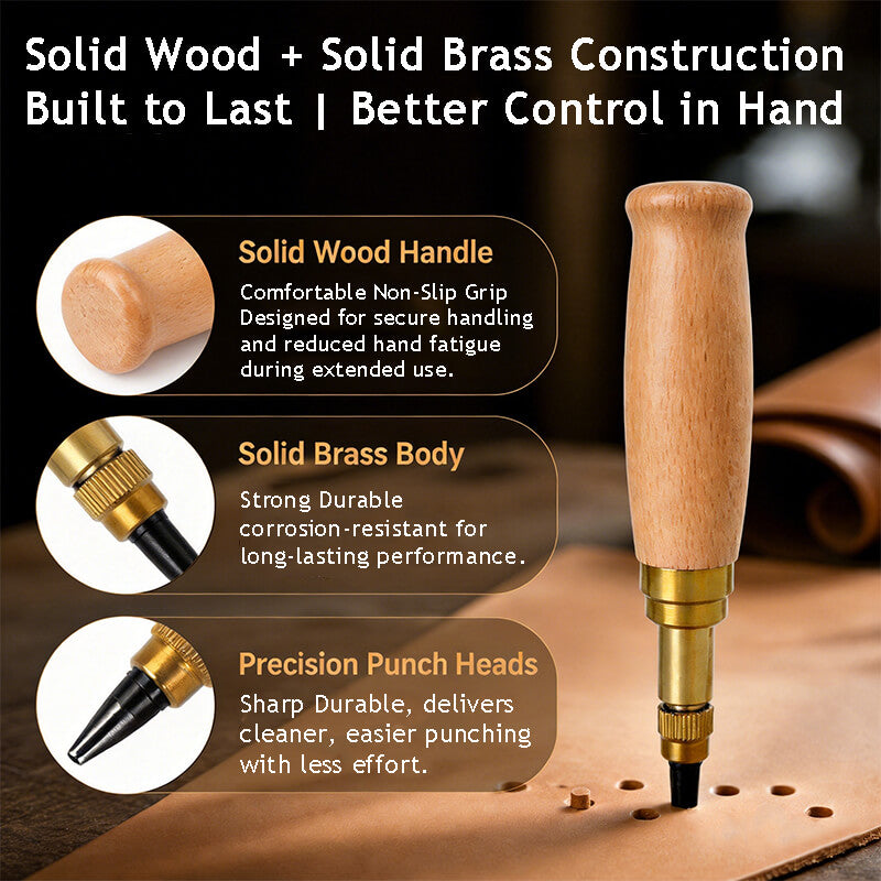 Silent Auto Punch with Replaceable Heads for Leathercraft – Babylon Leather