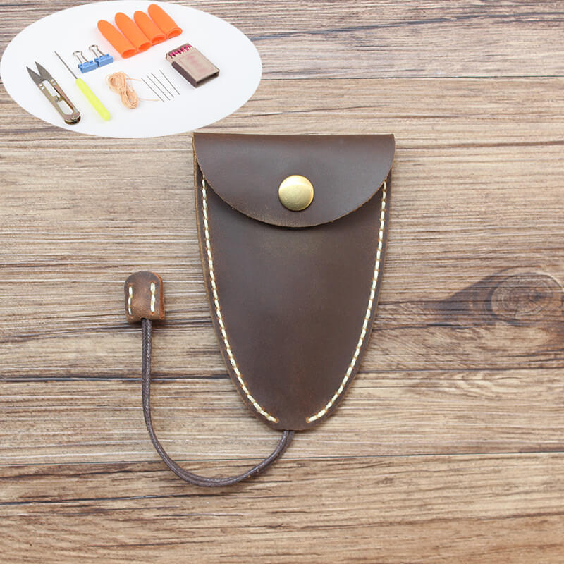 Large Snap Key Case Crazy Horse Leather DIY Kit – Babylon Leather