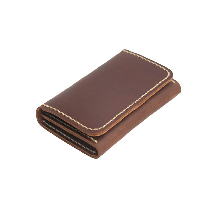 Vintage Card Holder Crazy Horse Leather DIY Kit – Babylon Leather