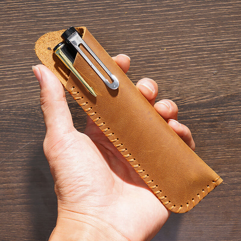 Vintage Single Pen Sleeve – Babylon Leather