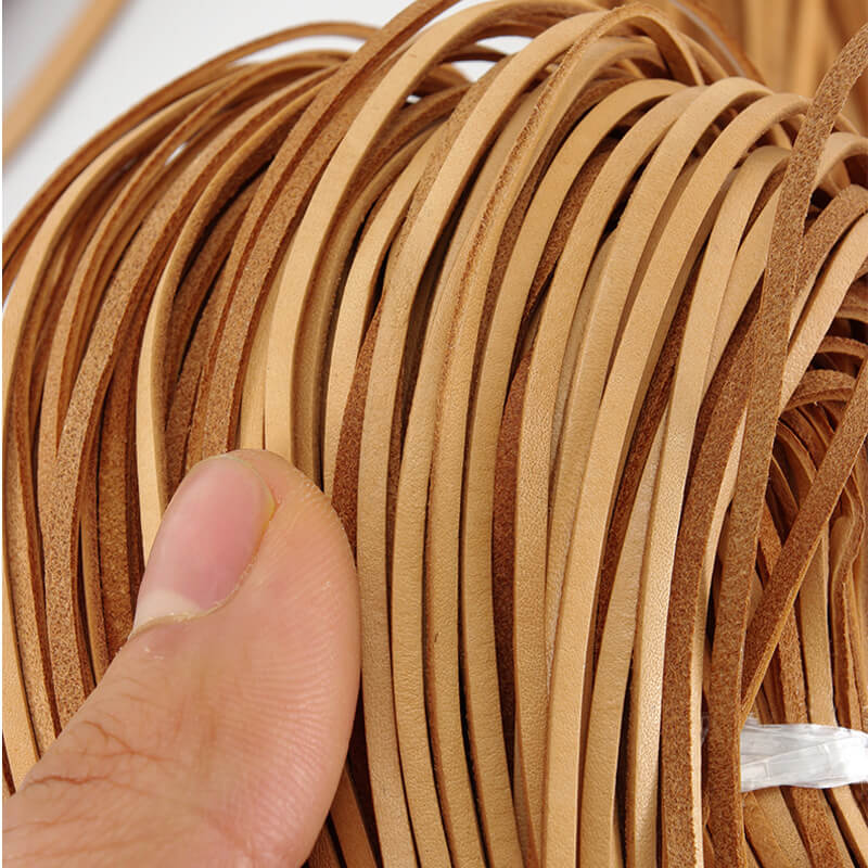 Veg Tanned Leather Flat Lace 2-6mm Width 5m Roll – Babylon Leather