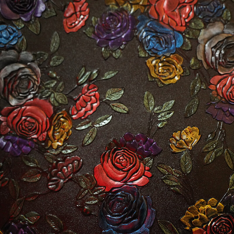 Full Grain Hand-Painted Embossed Leather– Babylon Leather