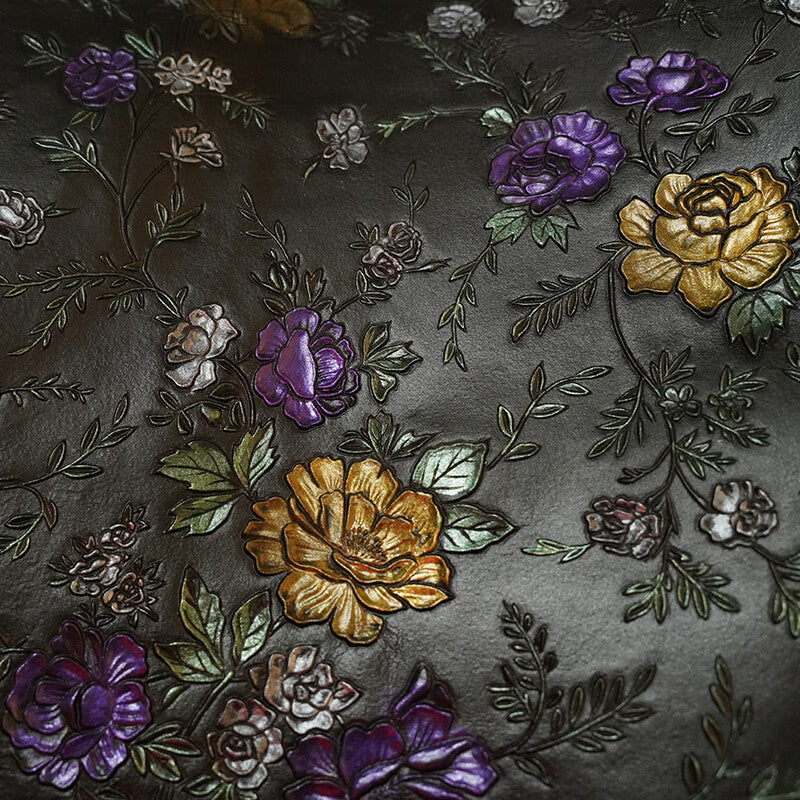 Full Grain Hand-Painted Embossed Leather– Babylon Leather