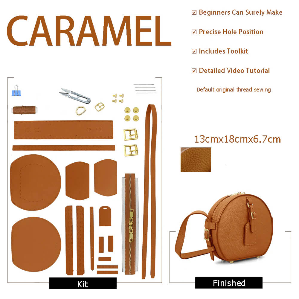 Leather Round Bag DIY Handmade Gift Kit – Babylon Leather